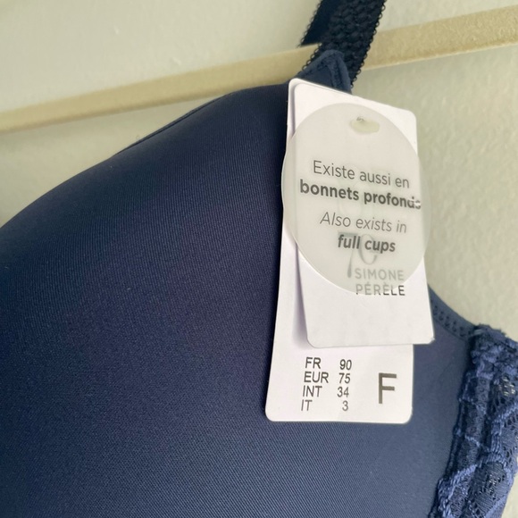 NWT Simone Perele Navy Blue Lace Bra - Picture 5 of 6